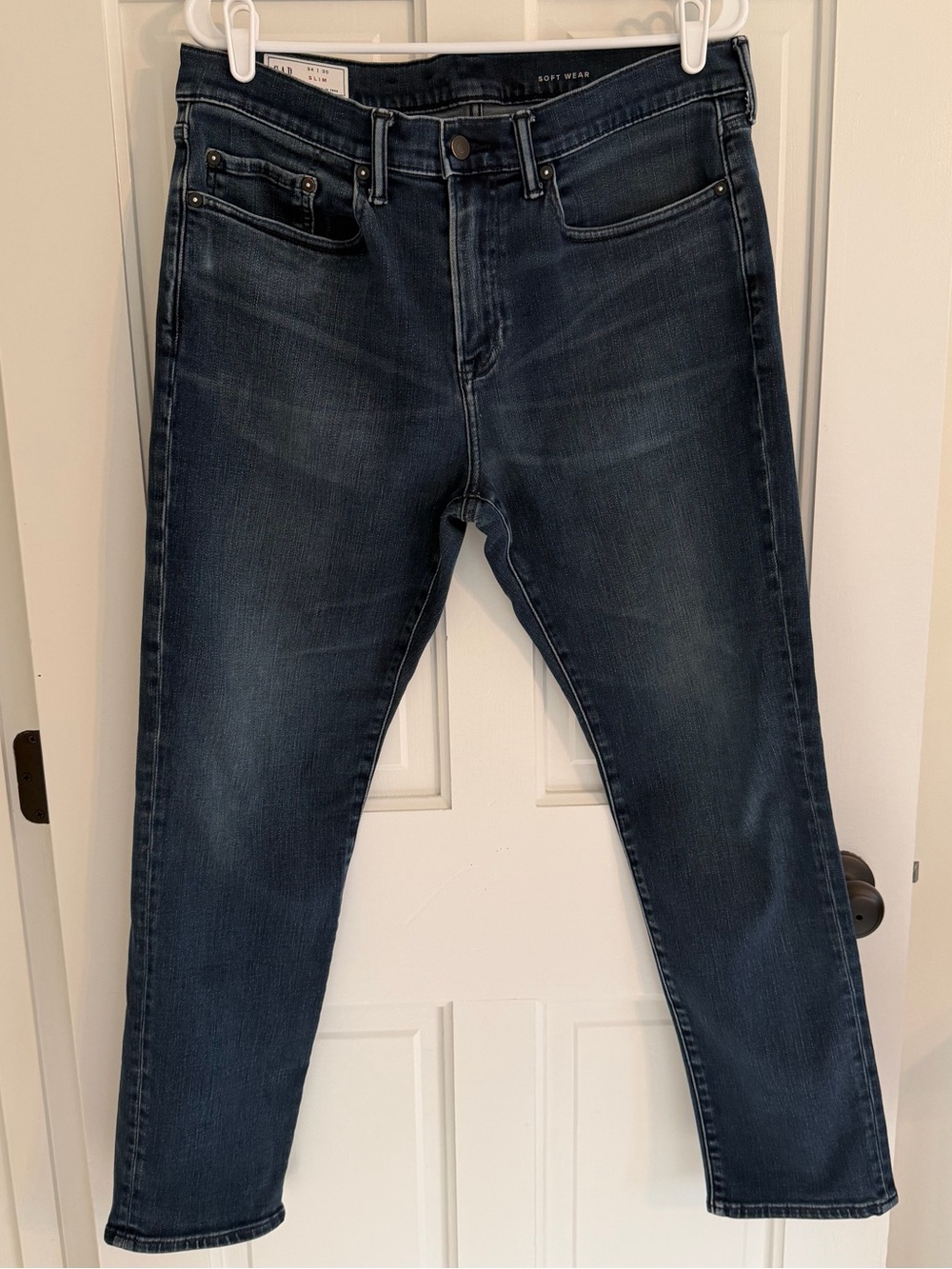 GAP Soft Wear Slim Jeans Men’s 34x30 Medium Wash Stretch Denim